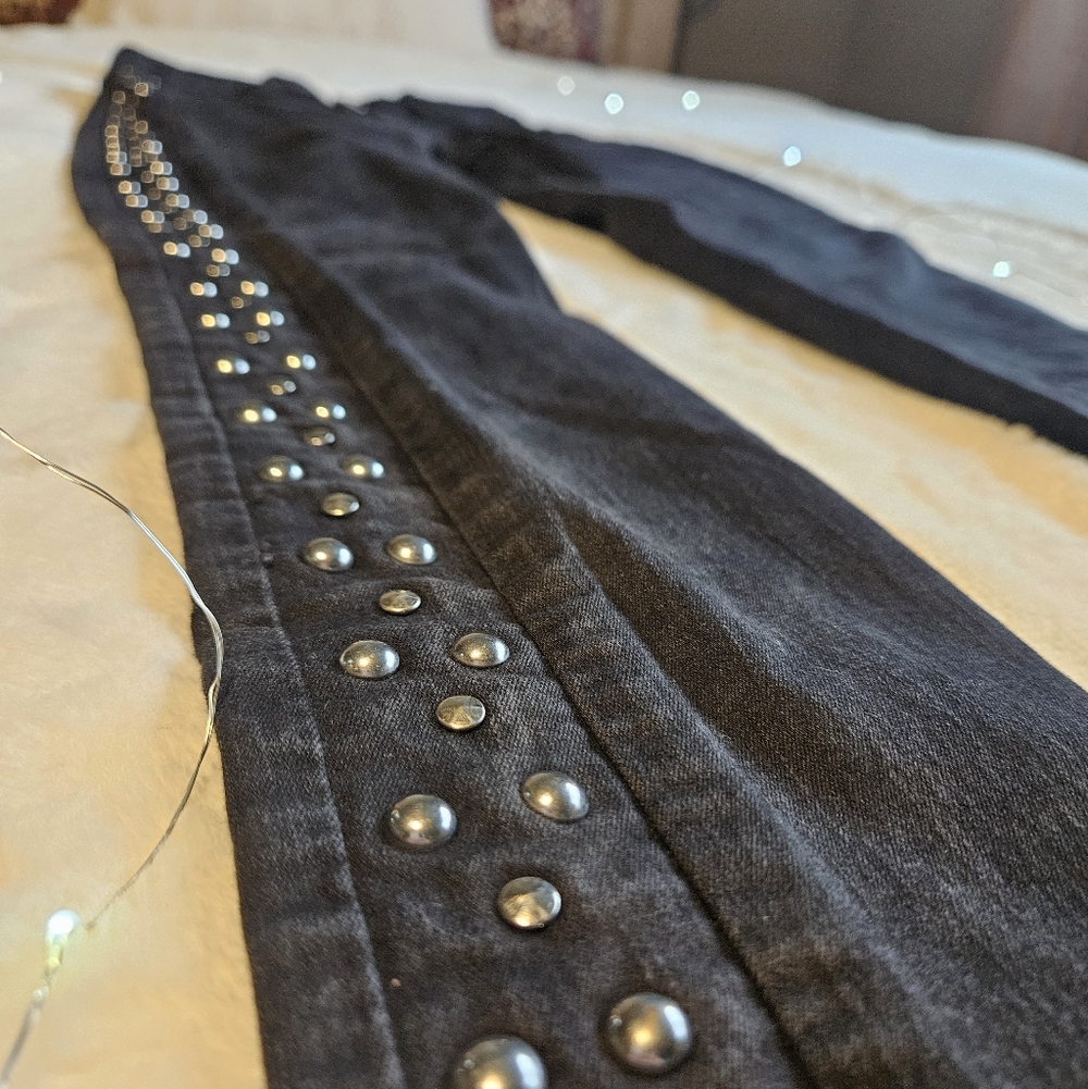 H&M Black Studded Skinny Jeans